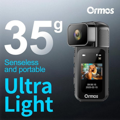 Ormos Mini Action Camera With 180 Degree Rotating Lens