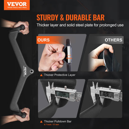 LAT Pulldown Attachments, Cable Machine Rowing T-bar V-bar 7 Set