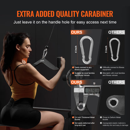 LAT Pulldown Attachments, Cable Machine Rowing T-bar V-bar 7 Set