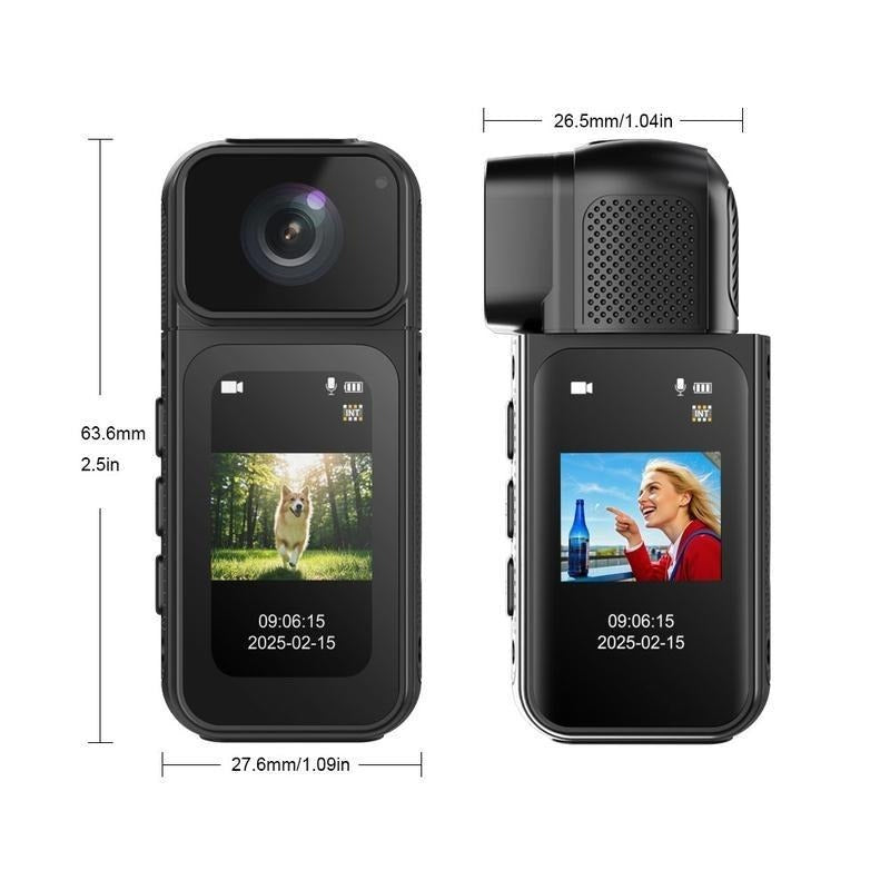 Ormos Mini Action Camera With 180 Degree Rotating Lens