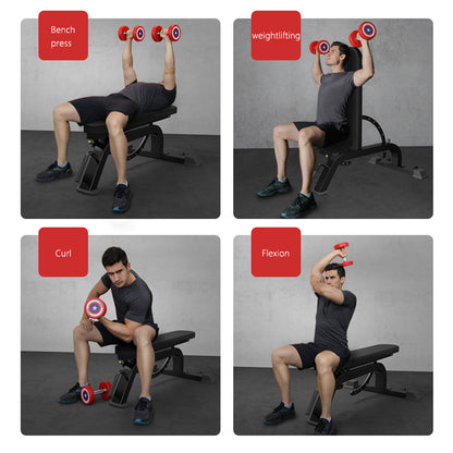Adjustable Strength Training Bench Press Home Full Body Workout Foldable Weight Benches