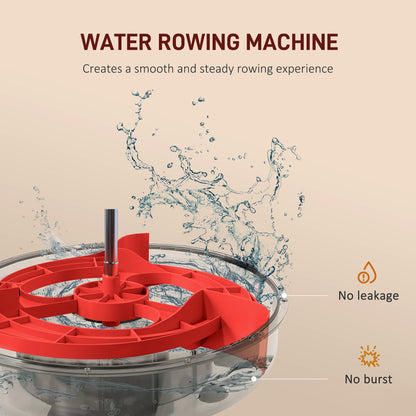 Foldable Rower Machine, Water Rowing Machine with Wheels, LCD Monitor