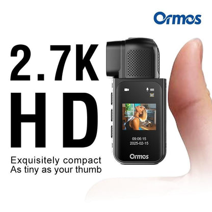 Ormos Mini Action Camera With 180 Degree Rotating Lens