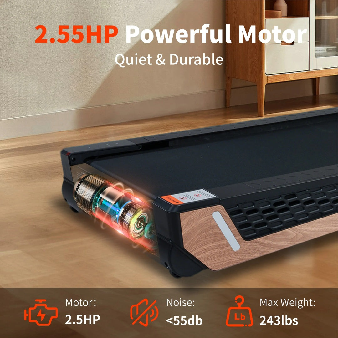 8 Incline Walking Pad Treadmill Portable Compact Treadmills Under Desk Treadmill