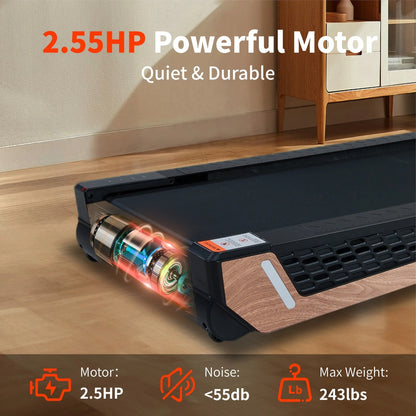 8 Incline Walking Pad Treadmill Portable Compact Treadmills Under Desk Treadmill
