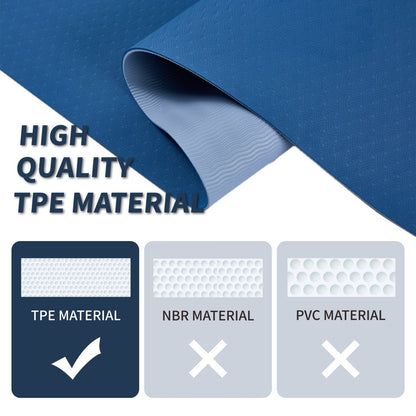 Yoga Mat, Exercise Yoga Mat With Non-Slip Design, Professional TPE Exercise Mat