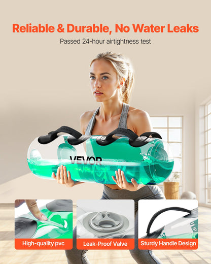 Water Weights Aqua Bag, Large Aqua Bags For Workout, 50 Lbs Adjustable Portable Stability Fitness & Full Body Exercise Equipment