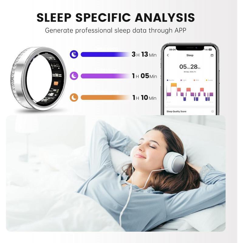 Smart Ring For Women Luxury Elegant Diamond Ring With Visible Tech Core