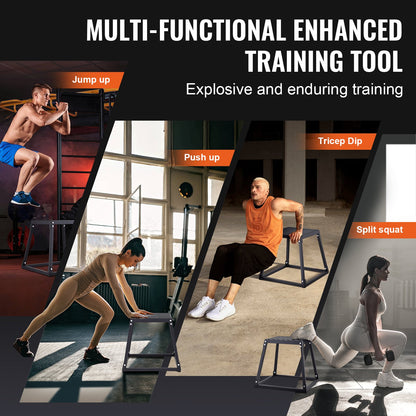 Plyometric Jump Boxes, 12/18/24 Inch Plyo Box, Platform And Jumping Agility Box