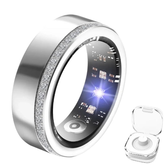 Smart Ring For Women Luxury Elegant Diamond Ring With Visible Tech Core