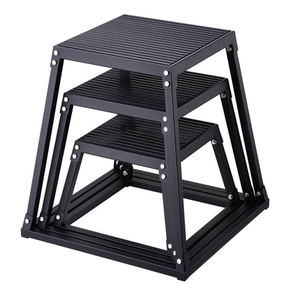 Plyometric Jump Boxes, 12/18/24 Inch Plyo Box, Platform And Jumping Agility Box