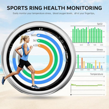 Smart Ring For Women Luxury Elegant Diamond Ring With Visible Tech Core