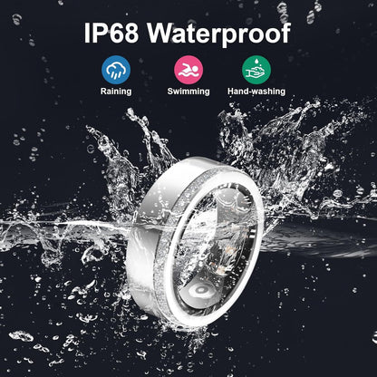 Smart Ring For Women Luxury Elegant Diamond Ring With Visible Tech Core