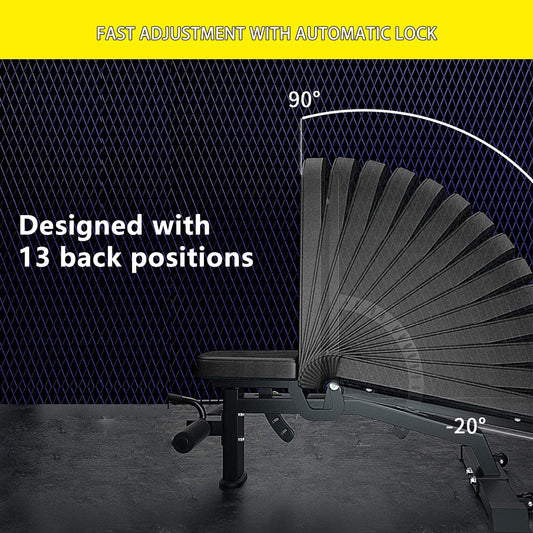 Adjustable Strength Training Bench Press Home Full Body Workout Foldable Weight Benches