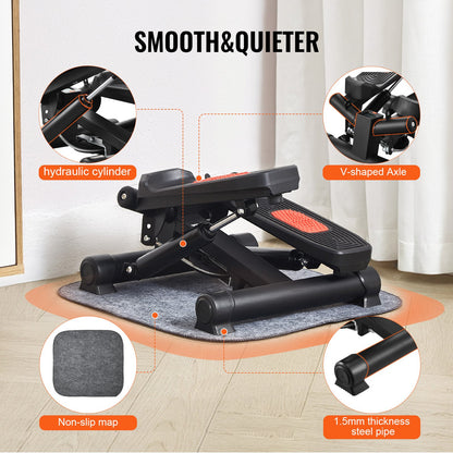Stair Stepper, Mini Stepper For Exercise At Home, Hydraulic Fitness Twist Stepper